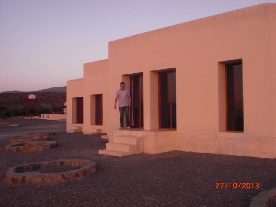 Bungalow von hinten Jebel Shams Camp