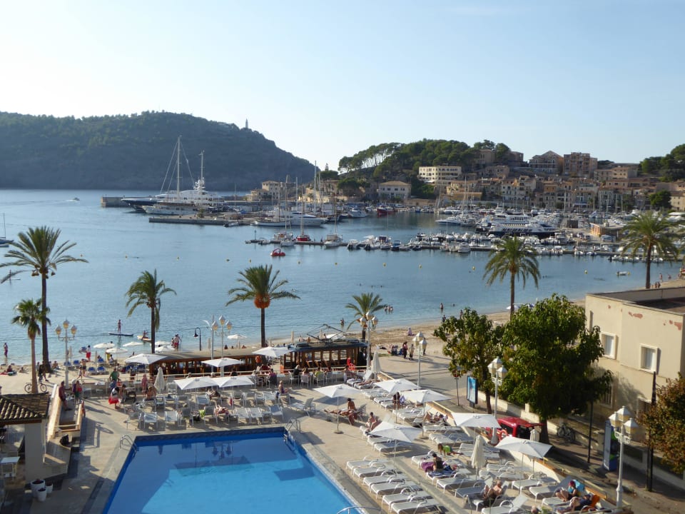 Blick vom Zimmerbalkon Hotel Eden Soller