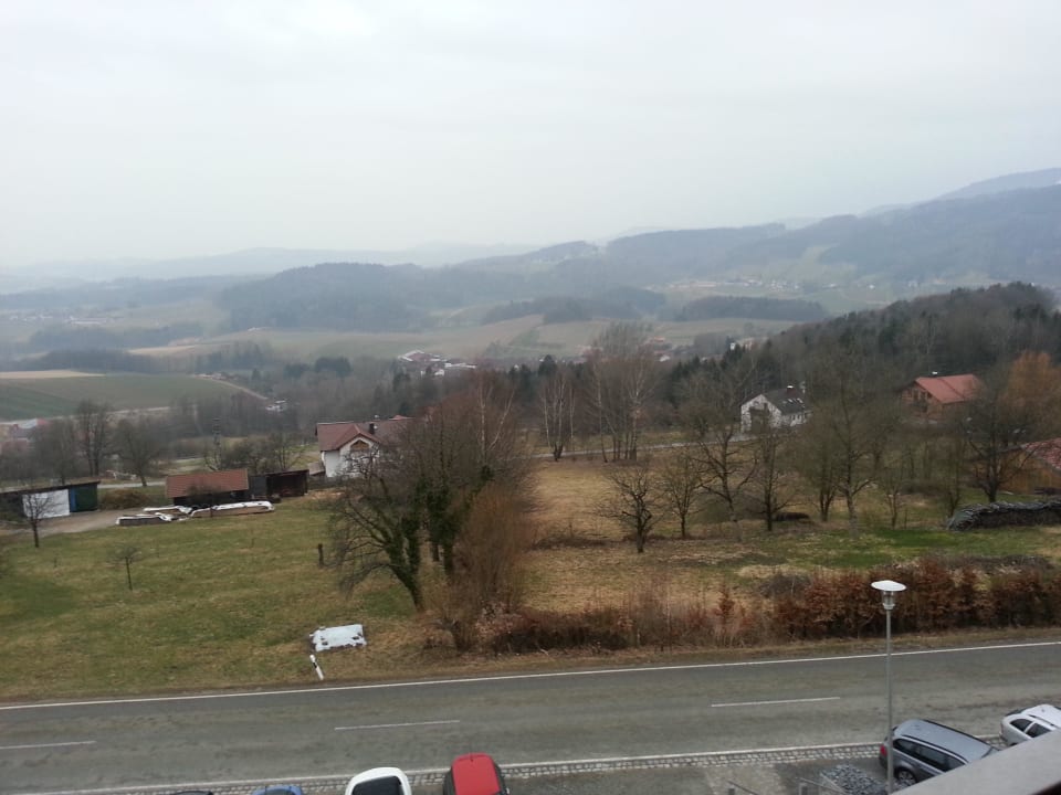 Ausblick Zimmer 17 von Balkon Thula Wellnesshotel Bayerischer Wald