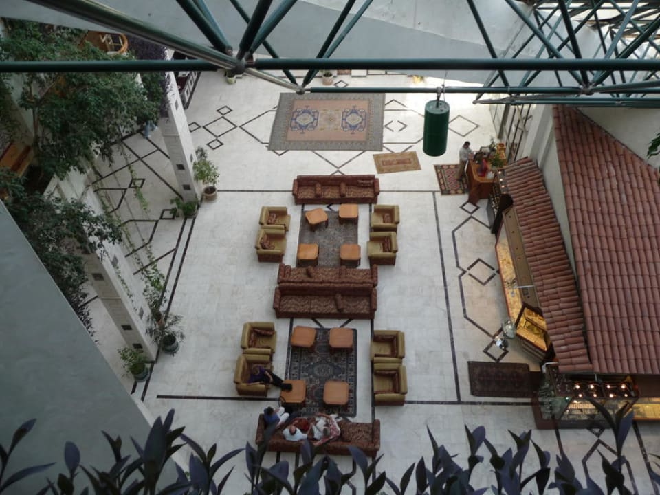 Lobby von der obersten Etage Hotel Defne Garden