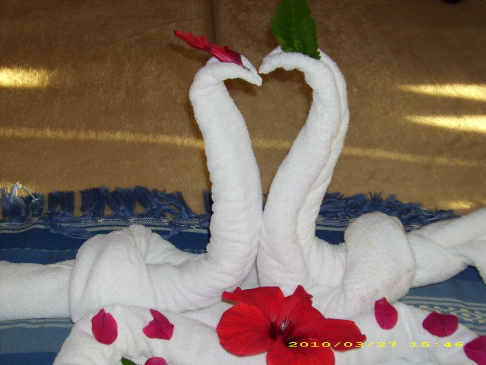 Kunstwerk unseres Zimmerboys Marina Lodge At Port Ghalib