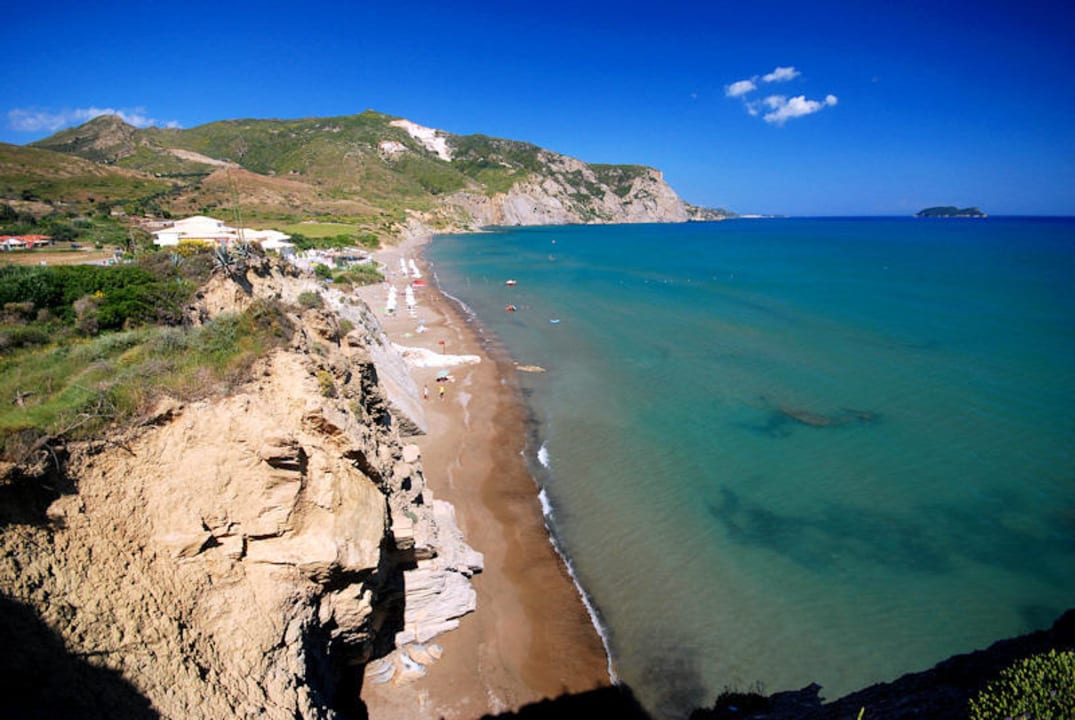 Plaża Kalamaki ze skałek Hotel Klelia