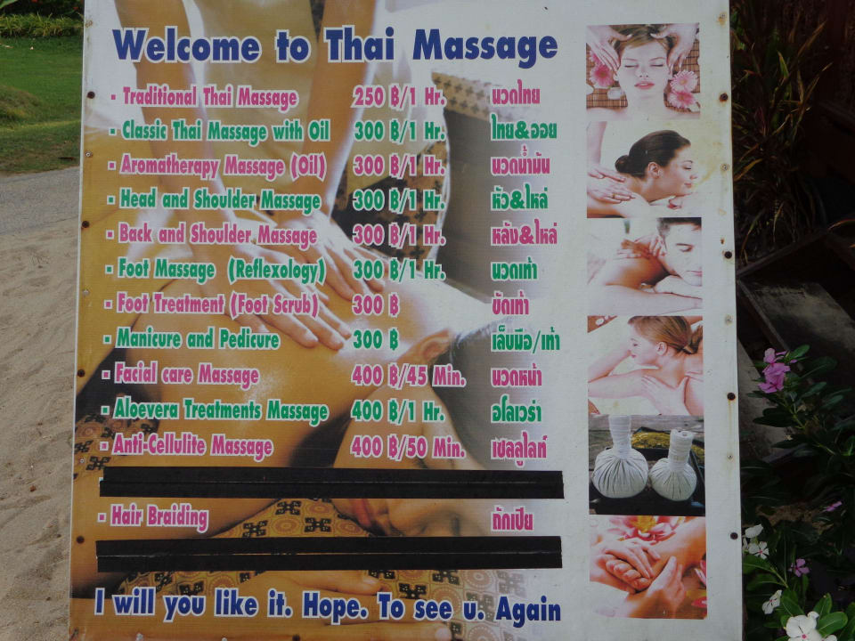 Massage am Strand The Fair House Beach Resort