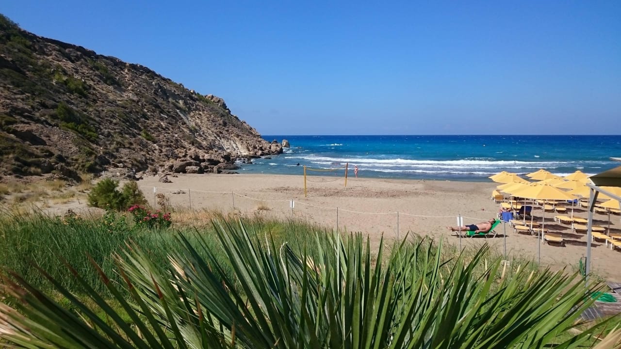 Strand vom Pool aus Atlantica Mikri Poli Crete
