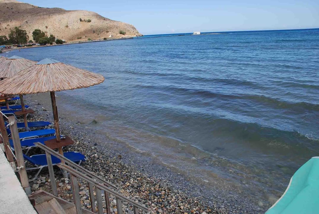 Na ja....Steinstrand vor dem Corissa Park Corissia Beach Hotel