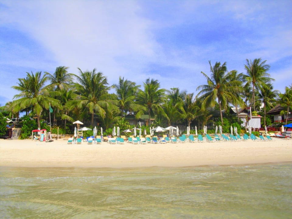 Strand vom Wasser aus Banana Fan Sea Resort