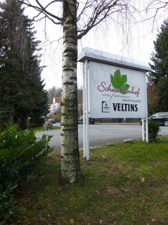 Hinweisschild am Parkplatz Landhotel Der Schwallenhof