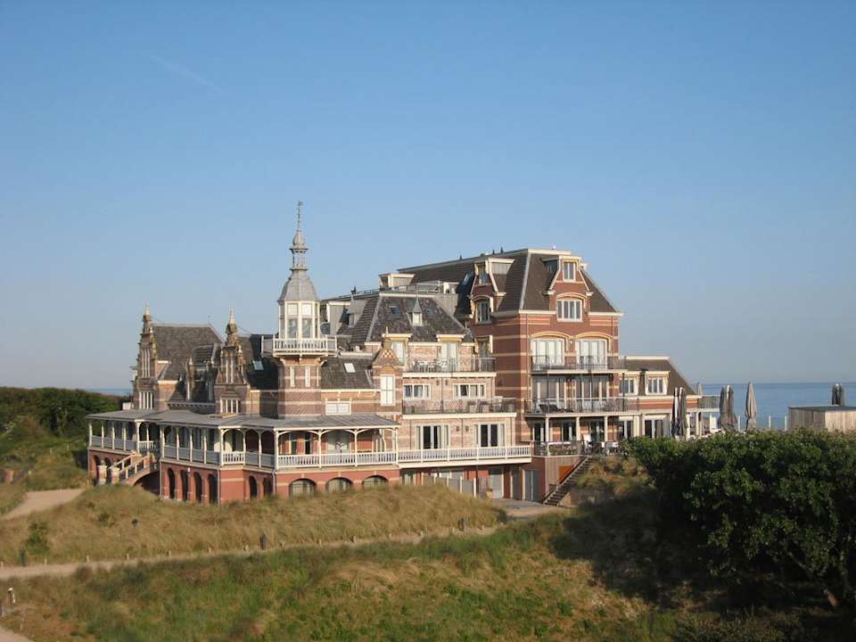 Ausblick vom Balkon auf Bädervilla Hotel Nehalennia