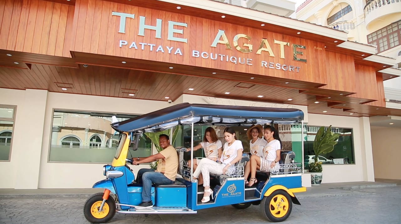 Tuk Tuk Shuttle to Jomtien Beach The Agate Pattaya Boutique Resort