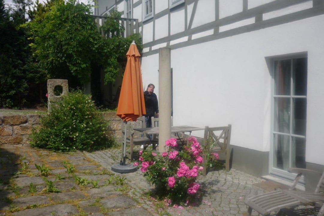 Terrasse Appartement Lilienstein Apartments Brunnenhof