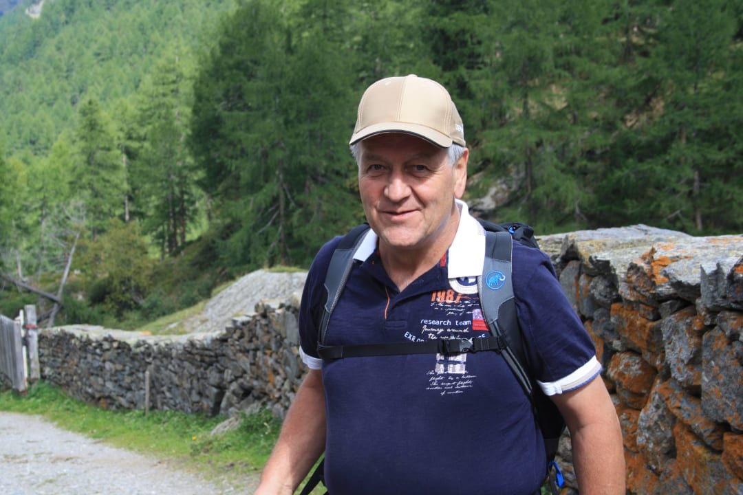 Der Hausherr bei der "Hauswanderung" Hotel Der Mesnerwirt