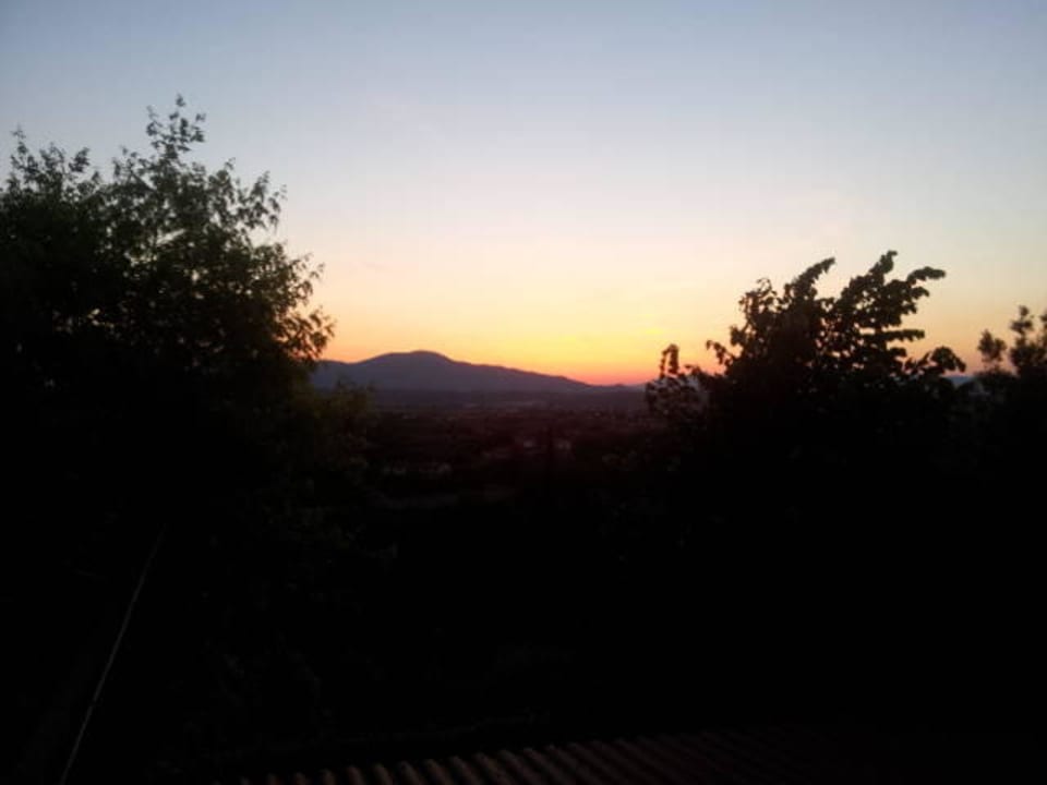 Sonnenuntergang vom Zimmer aus Agriturismo Montalto