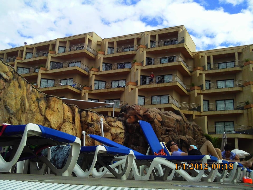 Unterer Pool mit Liegen Hotel Riu Buenavista