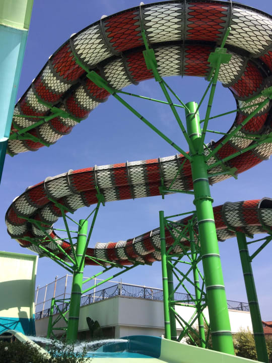 Die Rutsche von unten Crystal Waterworld