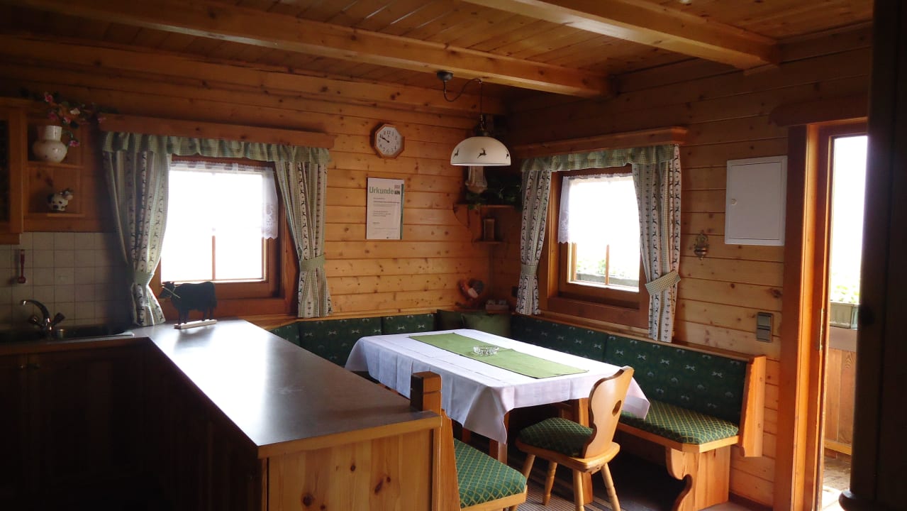 Untere Roner Kasa, Sitzecke Almhütte Untere Roner Kasa