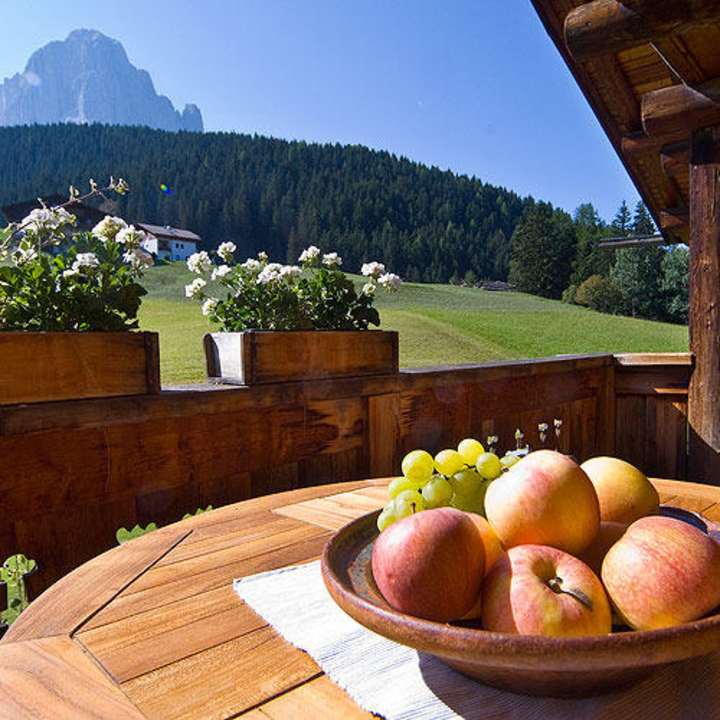 Aussicht vom Balkon Mountain Chalet Pra Ronch