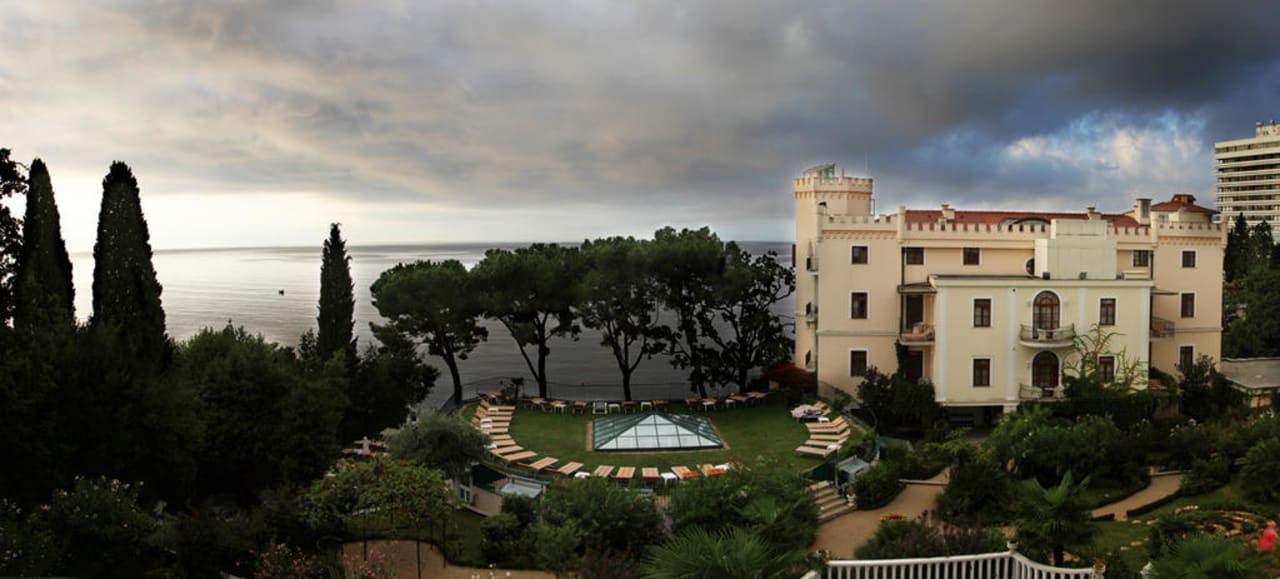 Blick vom Balkon (Haupthaus) Hotel Miramar