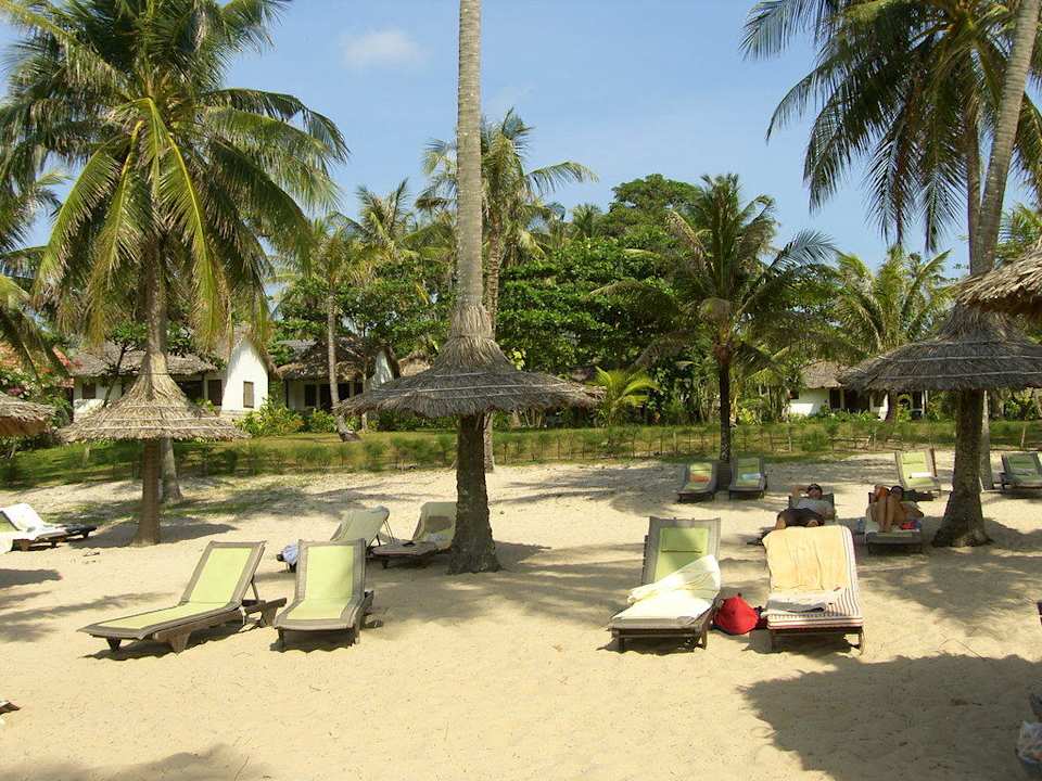 Liegestühle am Hotelstrand Hotel Mai House Resort