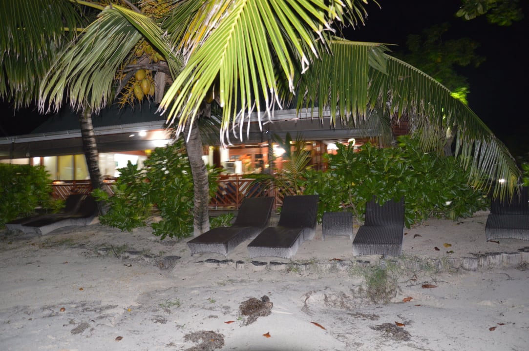 Restaurant am Abend, vom Strand Hotel Villas de Mer