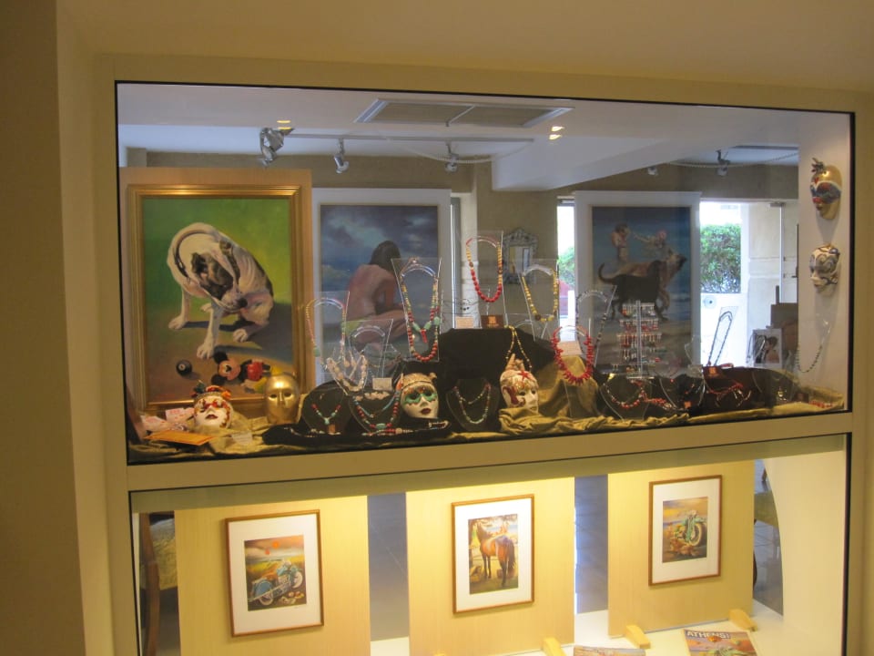 Eingang ins Restaurant-Bildermaler Ibiscus Hotel Rhodos