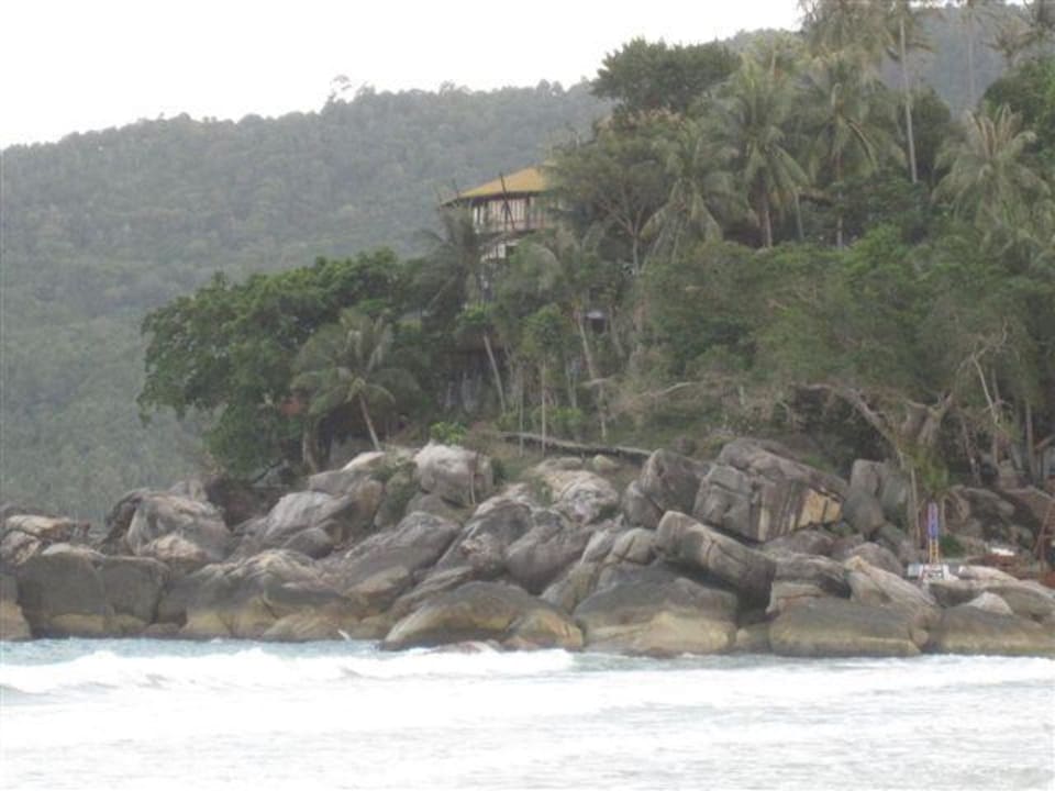 Das Restaurant vom Strand aus Panviman Resort Koh Phangan