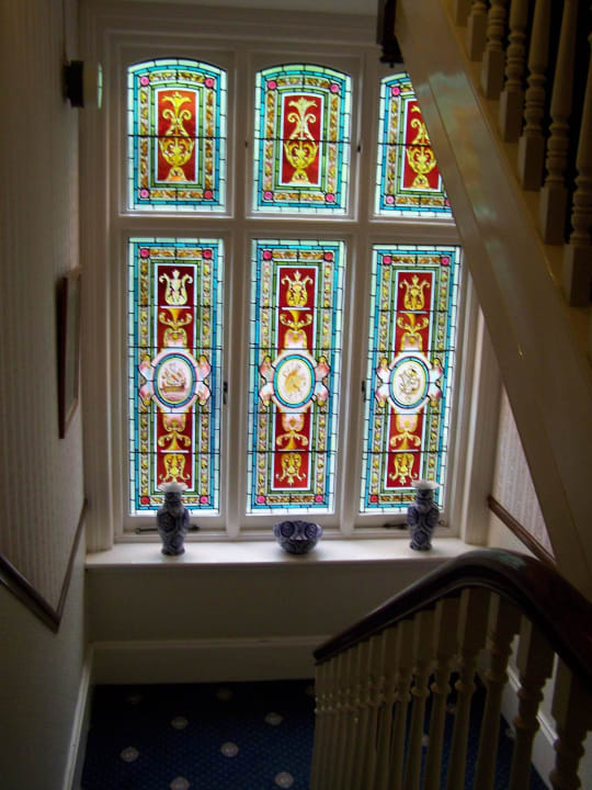 Fenster im Treppenhaus Hotel Beulah House