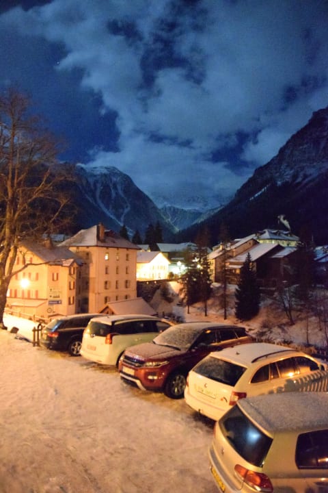 Blick von der Terrrasse Nachts Hotel Ladina