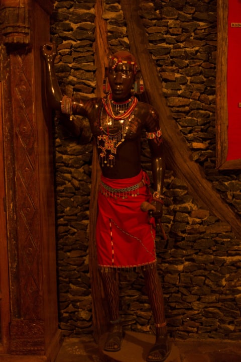 Deko im Restaurant Royal Mara Safari Lodge