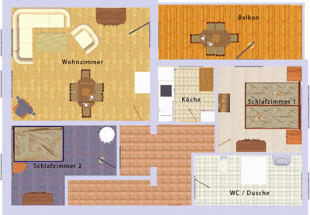 Grundriss von Ferienwohnung  Ferienwohnungen König