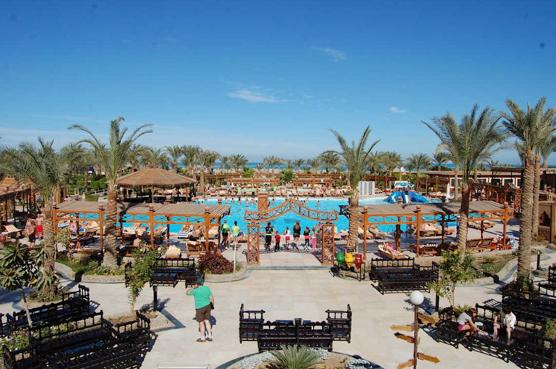 Ausblick von der Terrasse Richtung Meer Le Jardin Aqua Park Resort