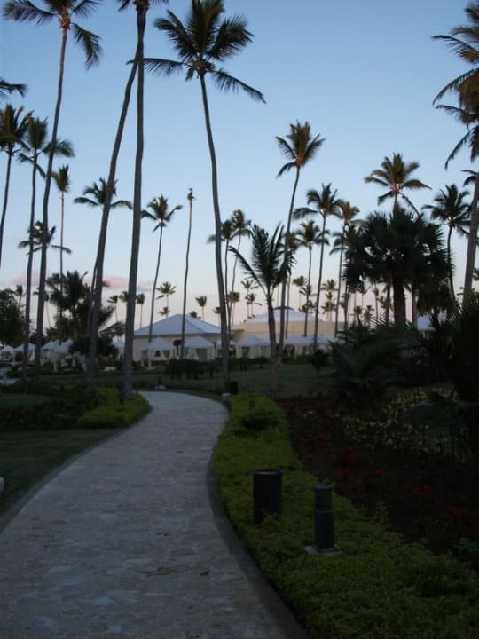 Weg zum Pool bzw. Strand (in der Dämmerung) JOIA Bávaro by Iberostar