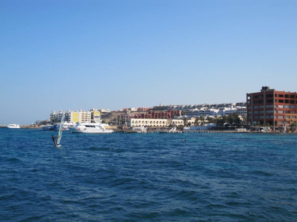 Hurghada vom Meer aus gesehen Hotel Aqua Fun