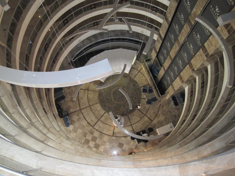 Blick von der 8.Etage in die Lobby Saturn Palace Resort Hotel