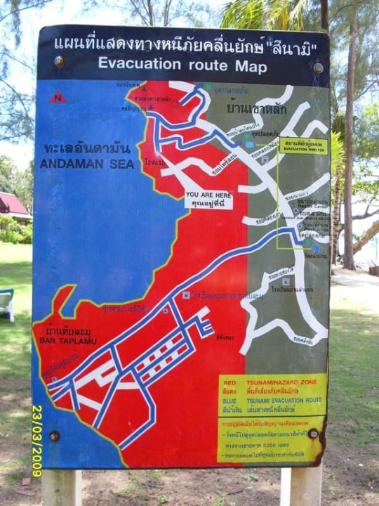 Tsunami-Warnzone The Briza Beach Resort Khaolak