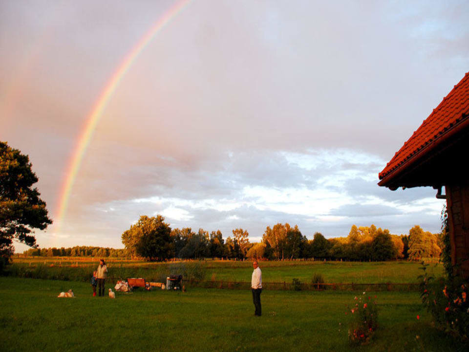 Tęcza nad Stanicą Dwór Stanica Rzeczna Łabędzie