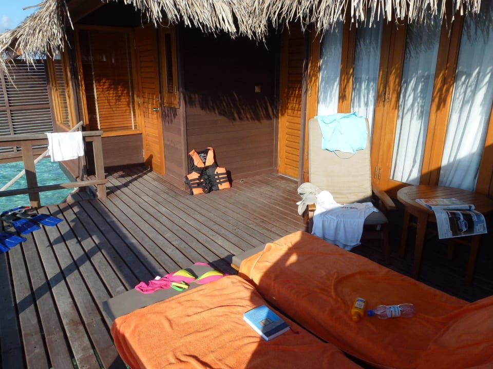 Wasservilla Terrasse Sheraton Maldives Full Moon Resort & Spa