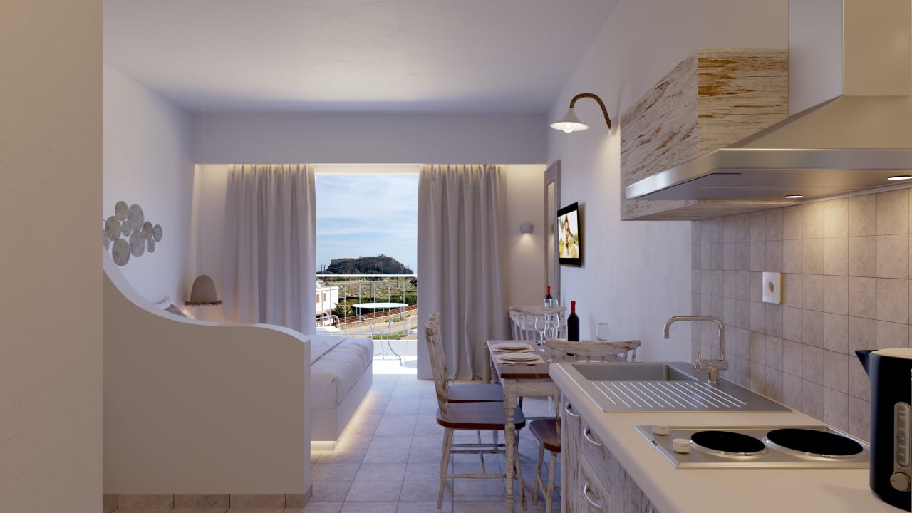 Zimmer Hotel 'Lindian Myth' Sea View Studios