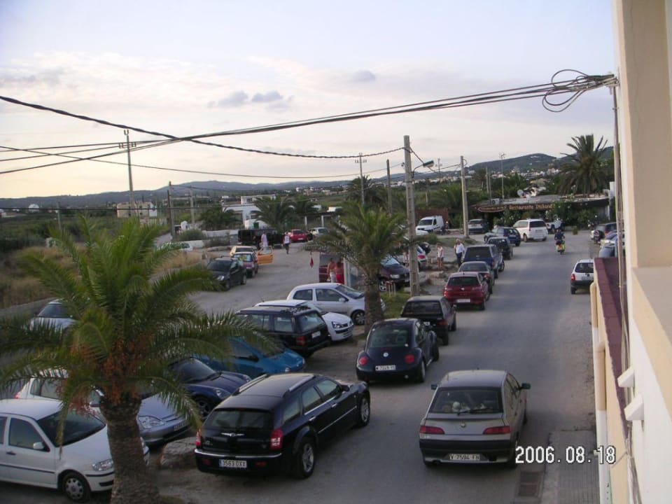 Blick Richtung Pizzeria Hostal Talamanca