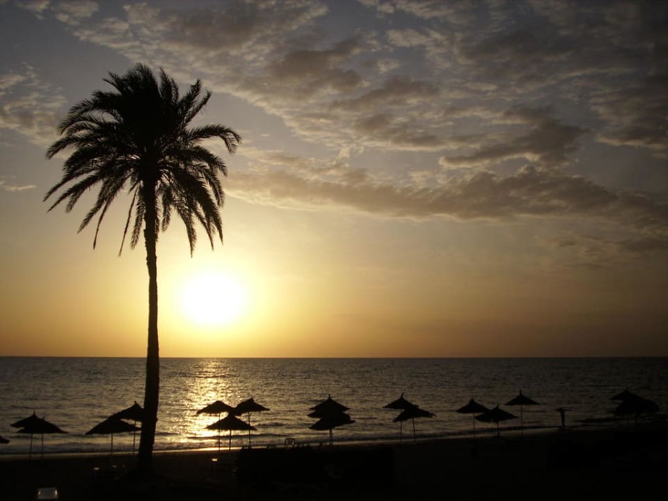 Sonnenaufgang vom Balkon Hotel El Mouradi Djerba Menzel