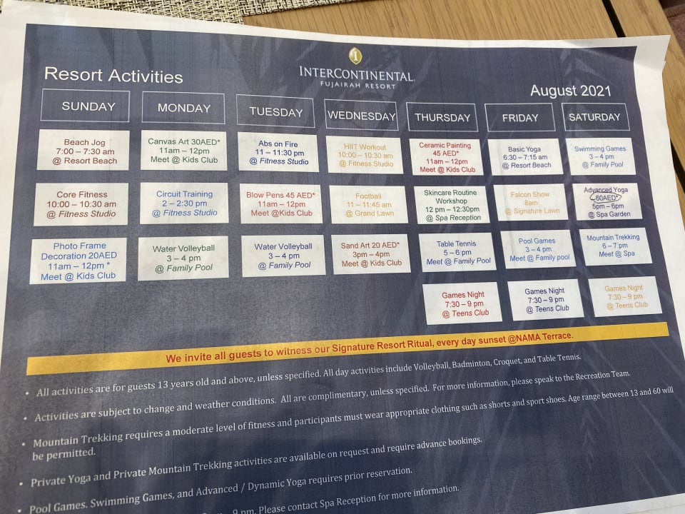 Sport & Freizeit InterContinental Fujairah Resort