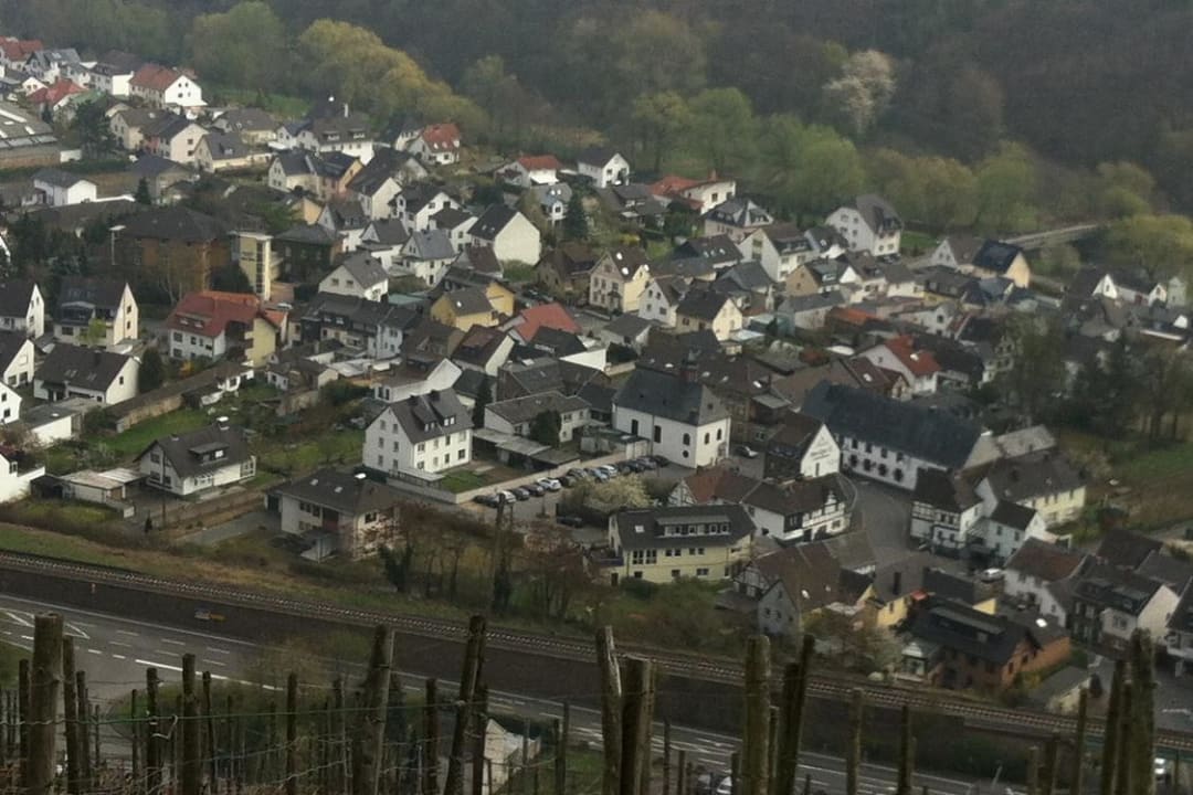 Blick von den gegenüberliegenden Weinbergen Hotel Villa Sanct Peter