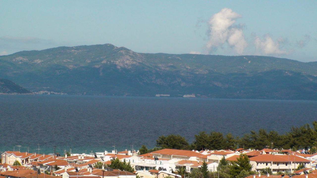 Blick vom Pool auf die Halbinsel Sithonia Alia Palace