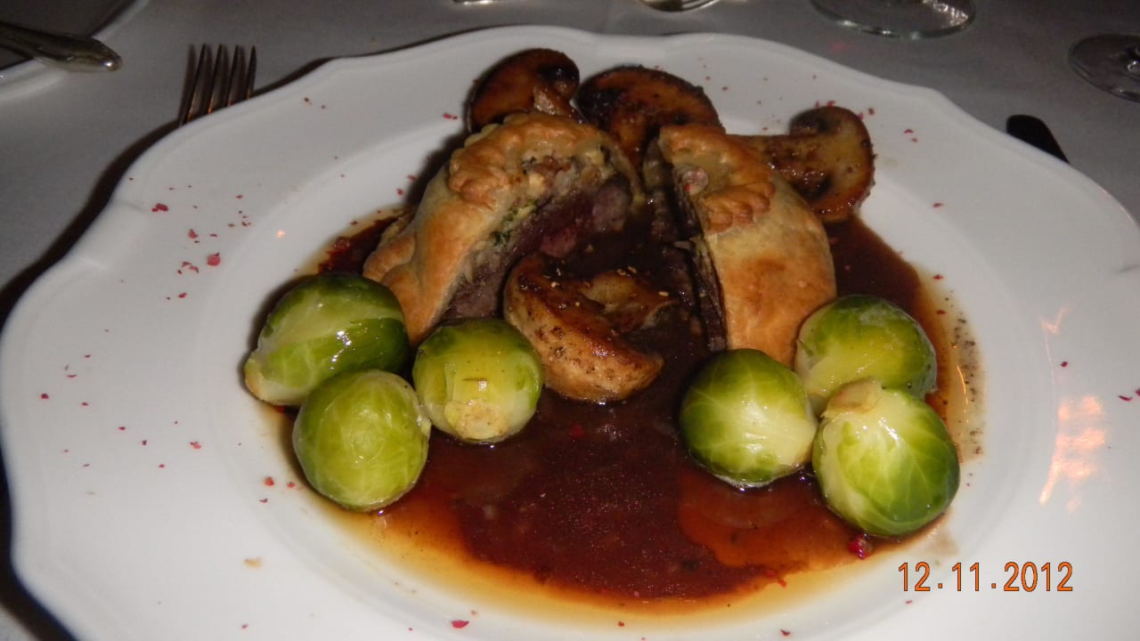 Hirschsteak im Blätterteigmantel Schlosshotel Gaußig