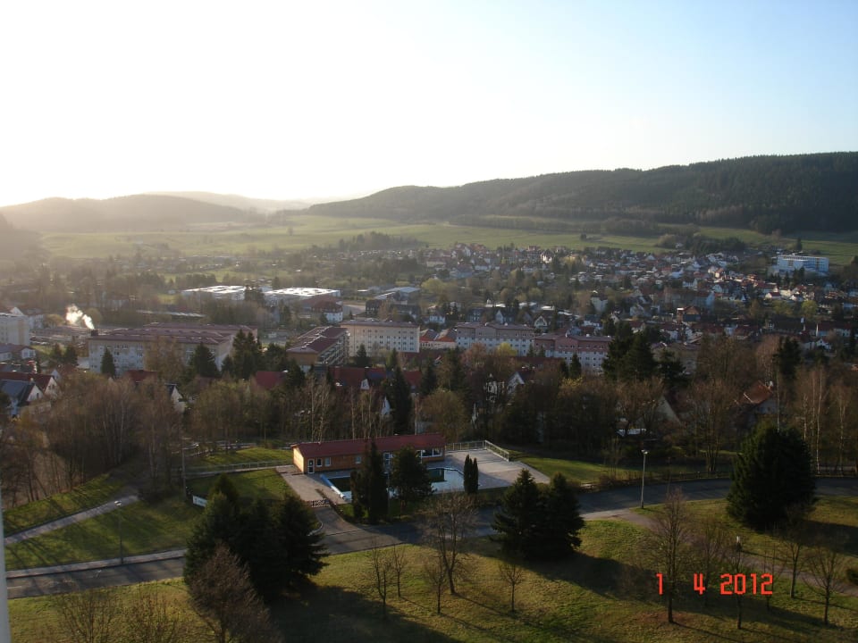 Blick Richtung Pool AHORN Berghotel Friedrichroda