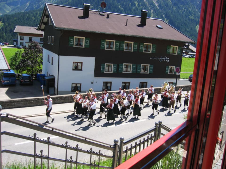 Blick von der Terrasse IFA Alpenrose Hotel Kleinwalsertal
