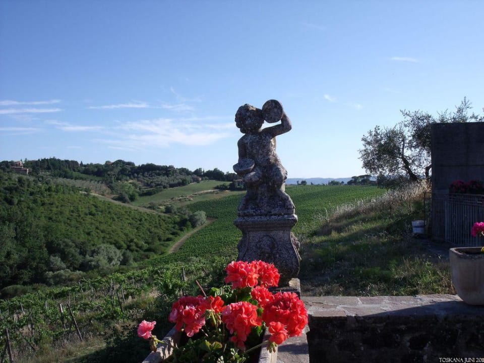 Statue an der Poolmauer La Loggia - Villa Gloria