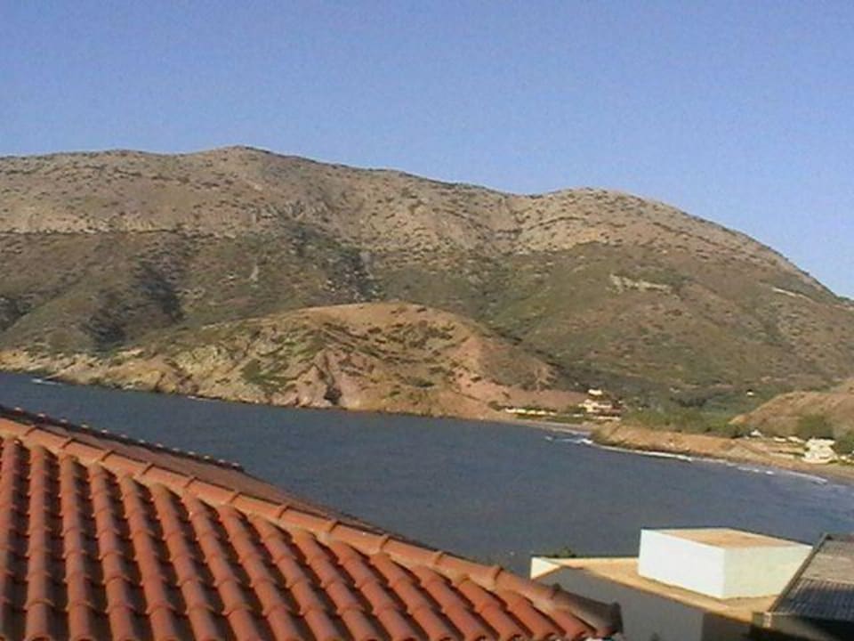 Der Blick über die Dächer, auf den schönen Berg Fodele Beach & Water Park Holiday Resort