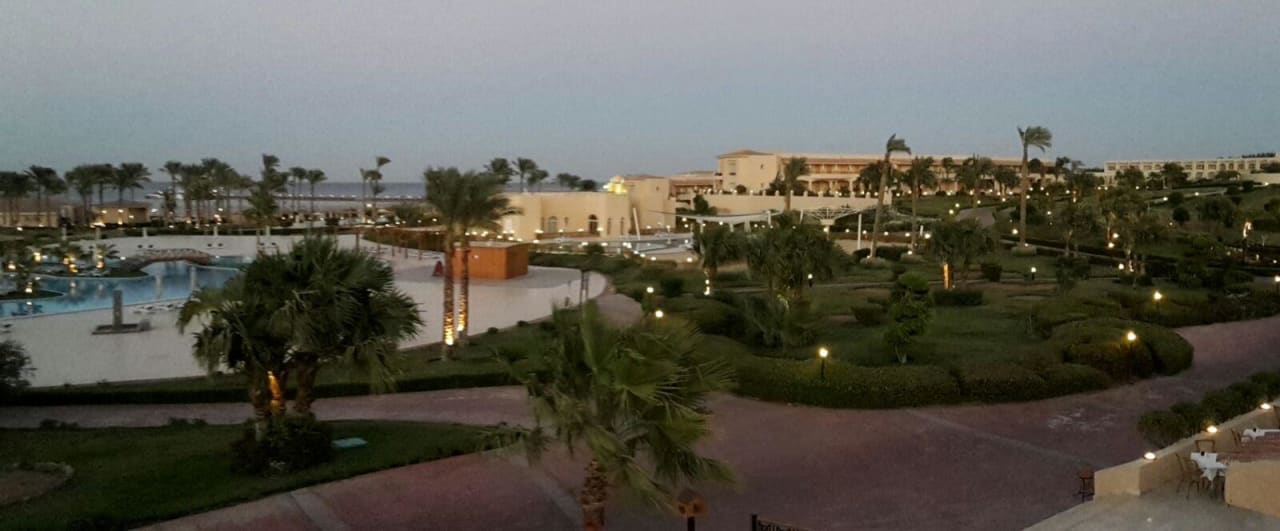 Blick von der Terrasse Cleopatra Luxury Resort Makadi Bay