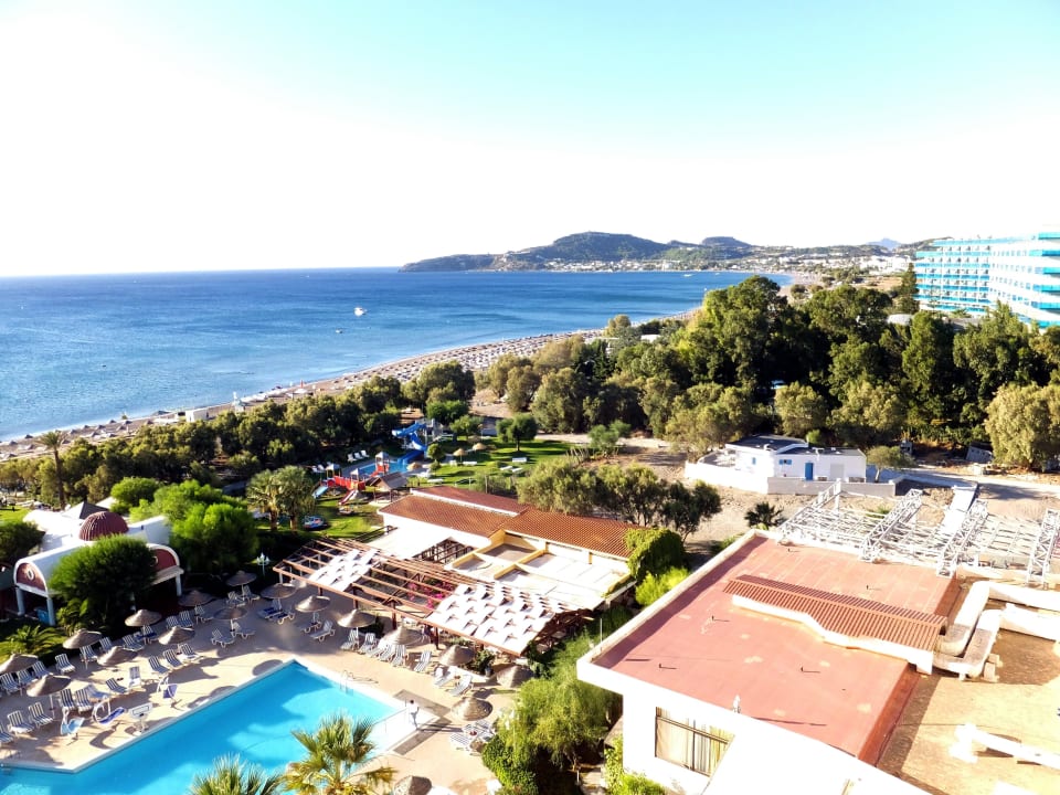 Blick nach Faliraki Pegasos Deluxe Beach Hotel