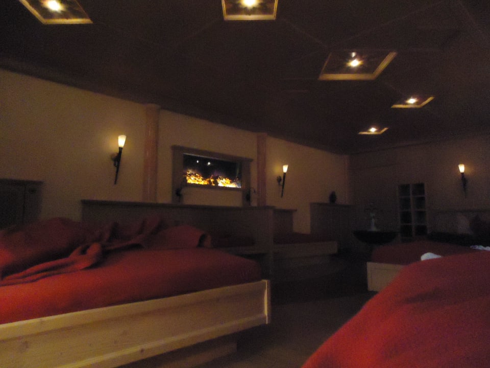 Der Relaxbereich mit den Wasserbetten Hotel Bergruh